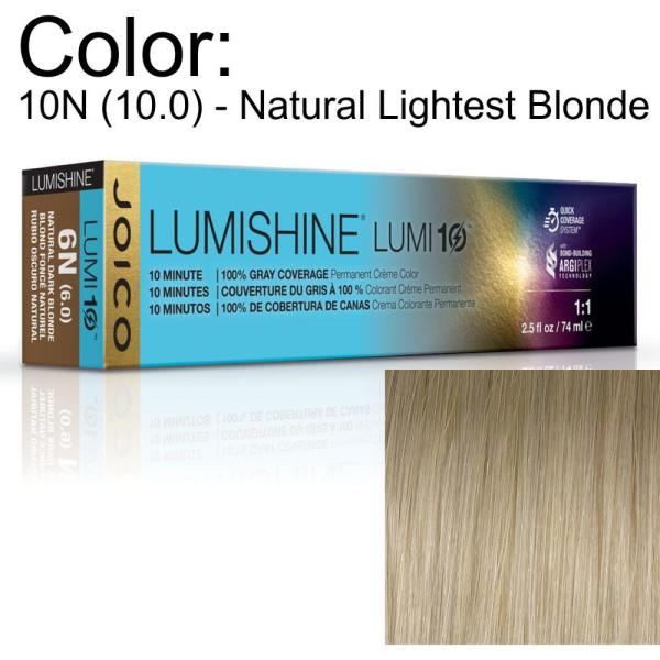 LumiShine Lumi10 Permanent Creme Color - 10N (10.0) - Natural Lightest Blonde / 2.5 oz. by Joico