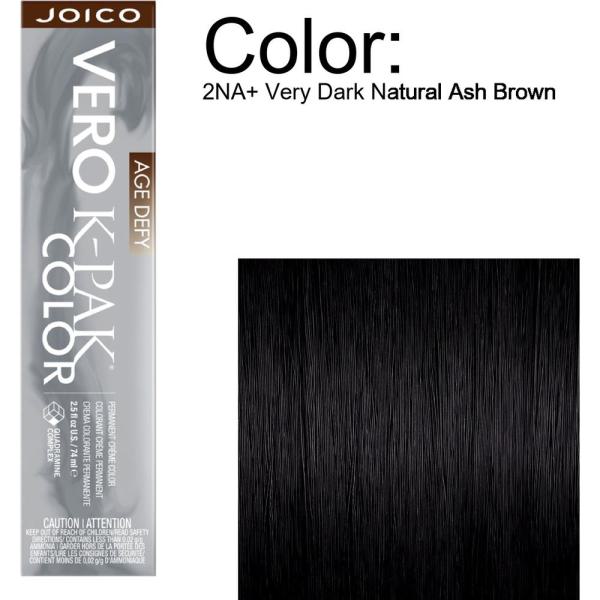 Joico Vero K-PAK Age Defy Permanent Creme Color - 2NA+ Very Dark Natural Ash Brown / 2.5 oz.