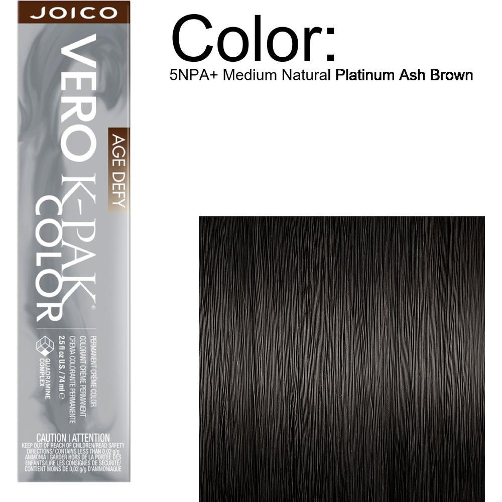 Joico Vero K-PAK Age Defy Permanent Creme Color - 5NPA+ Medium Natural Platinum Ash Brown / 2.5 oz.