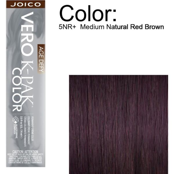 Joico Vero K-PAK Age Defy Permanent Creme Color - 5NR+  Medium Natural Red Brown / 2.5 oz.