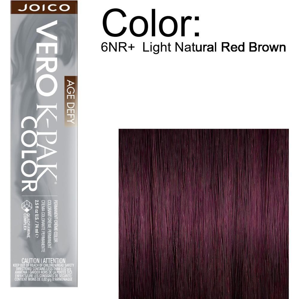 Joico Vero K-PAK Age Defy Permanent Creme Color - 6NR+  Light Natural Red Brown / 2.5 oz.