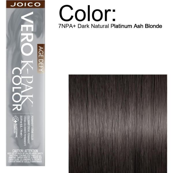 Joico Vero K-PAK Age Defy Permanent Creme Color - 7NPA+ Dark Natural Platinum Ash Blonde / 2.5 oz.