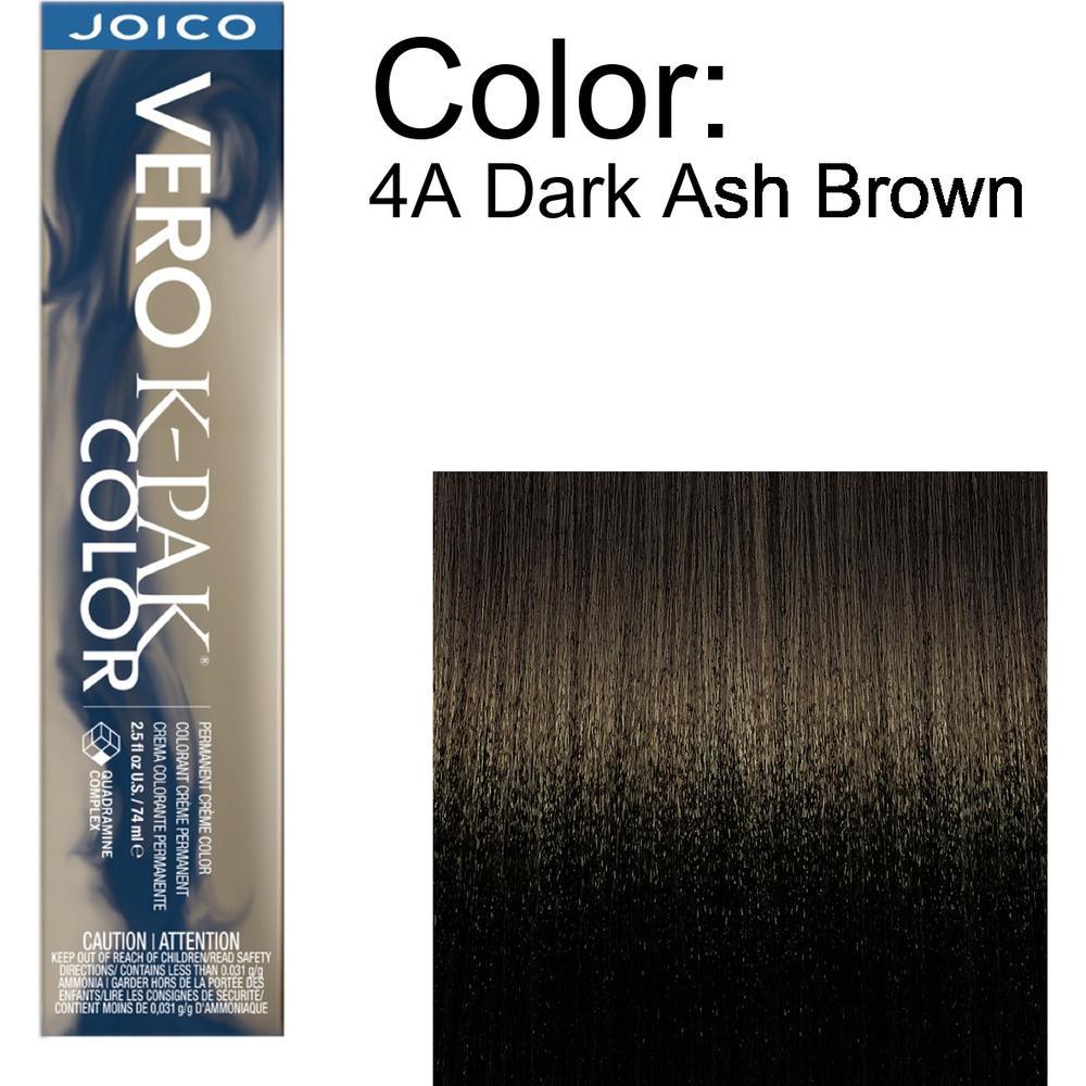 Joico Vero K-PAK Permanent Creme Color - 4A Dark Ash Brown / 2.5 oz.