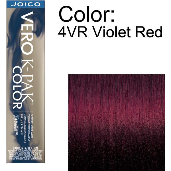 Joico Vero K-PAK Permanent Creme Color - 4VR Violet Red / 2.5 oz.