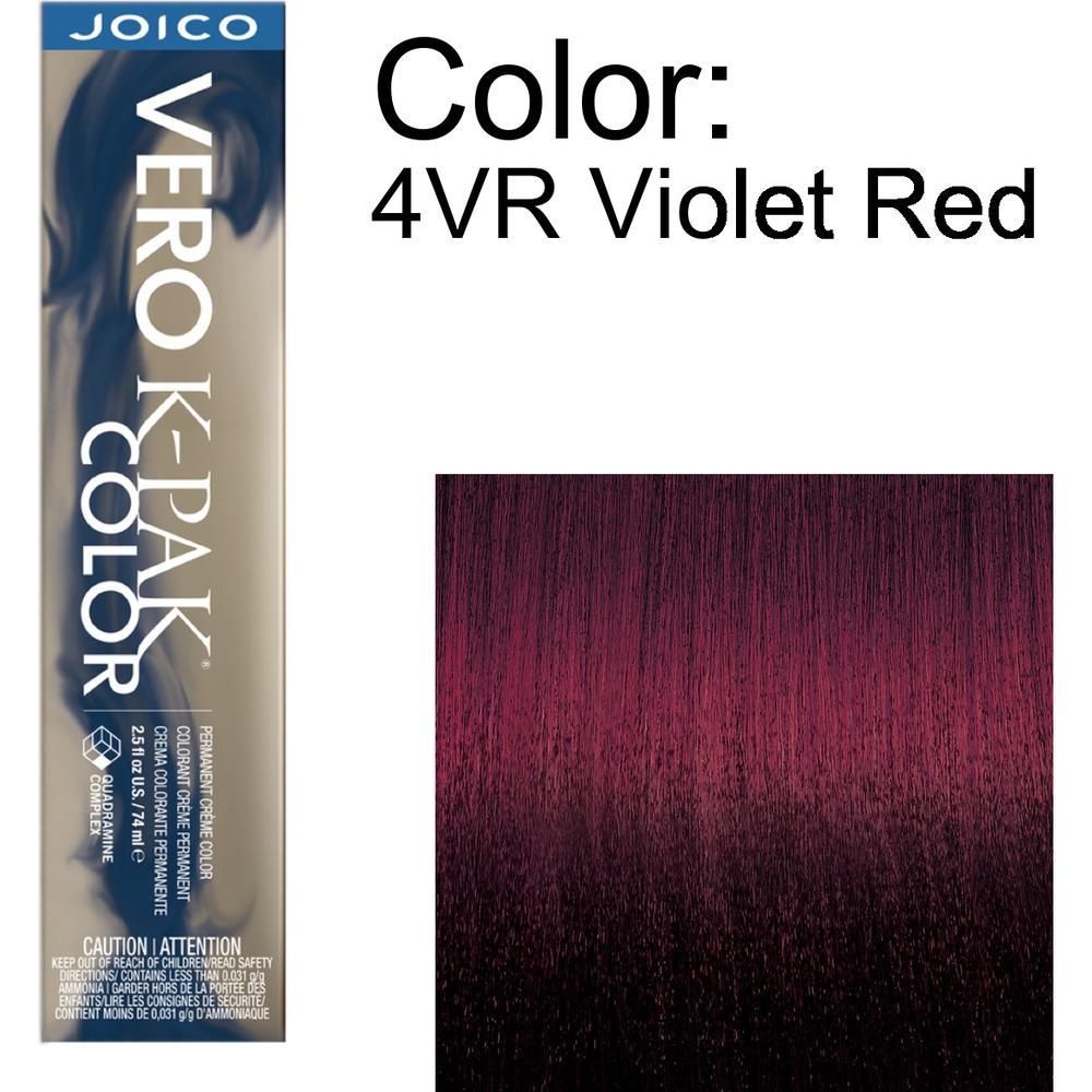 Joico Vero K-PAK Permanent Creme Color - 4VR Violet Red / 2.5 oz.