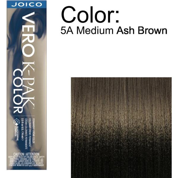 Joico Vero K-PAK Permanent Creme Color - 5A Medium Ash Brown / 2.5 oz.