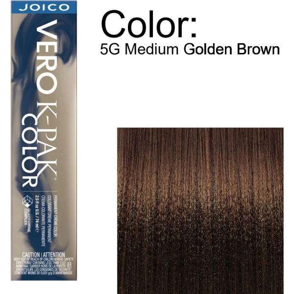 Joico Vero K-PAK Permanent Creme Color - 5G Medium Golden Brown / 2.5 oz.