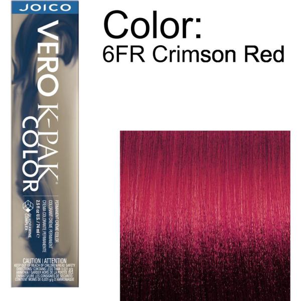Joico Vero K-PAK Permanent Creme Color - 6FR Crimson Red / 2.5 oz.