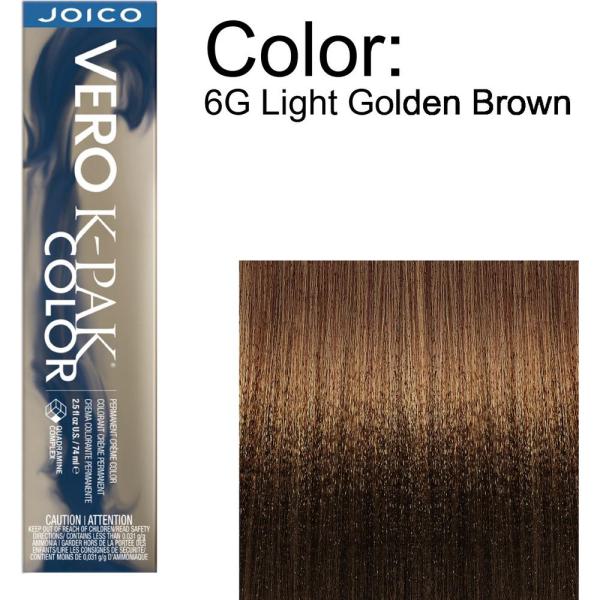 Joico Vero K-PAK Permanent Creme Color - 6G Light Golden Brown / 2.5 oz.