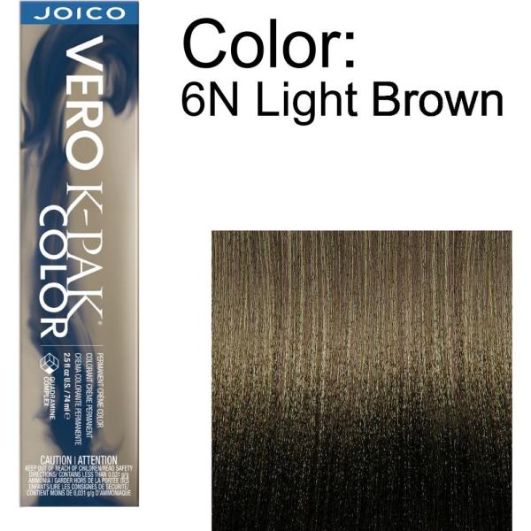 Joico Vero K-PAK Permanent Creme Color - 6N Light Brown / 2.5 oz.