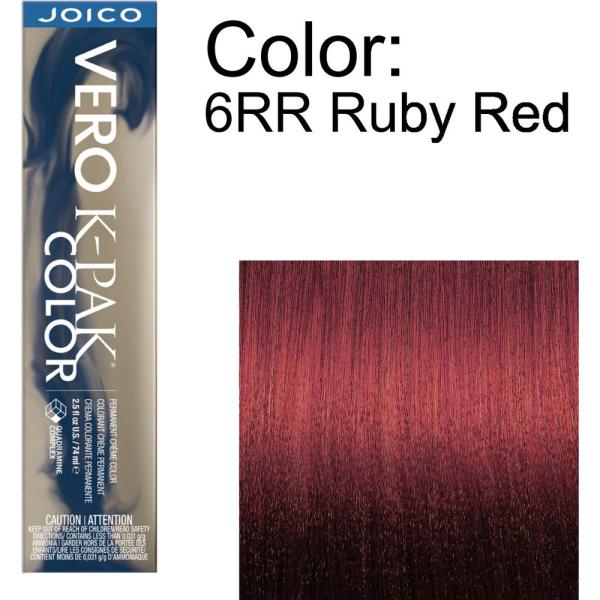 Joico Vero K-PAK Permanent Creme Color - 6RR Ruby Red / 2.5 oz.