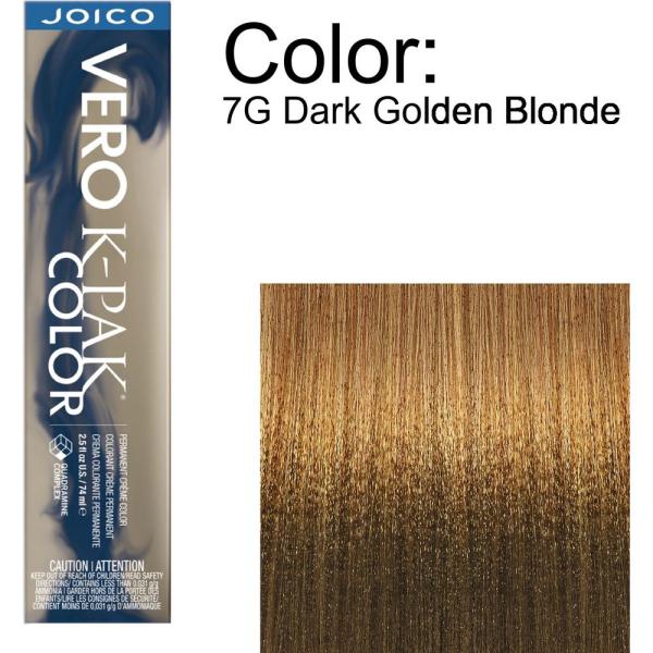 Joico Vero K-PAK Permanent Creme Color - 7G Dark Golden Blonde / 2.5 oz.