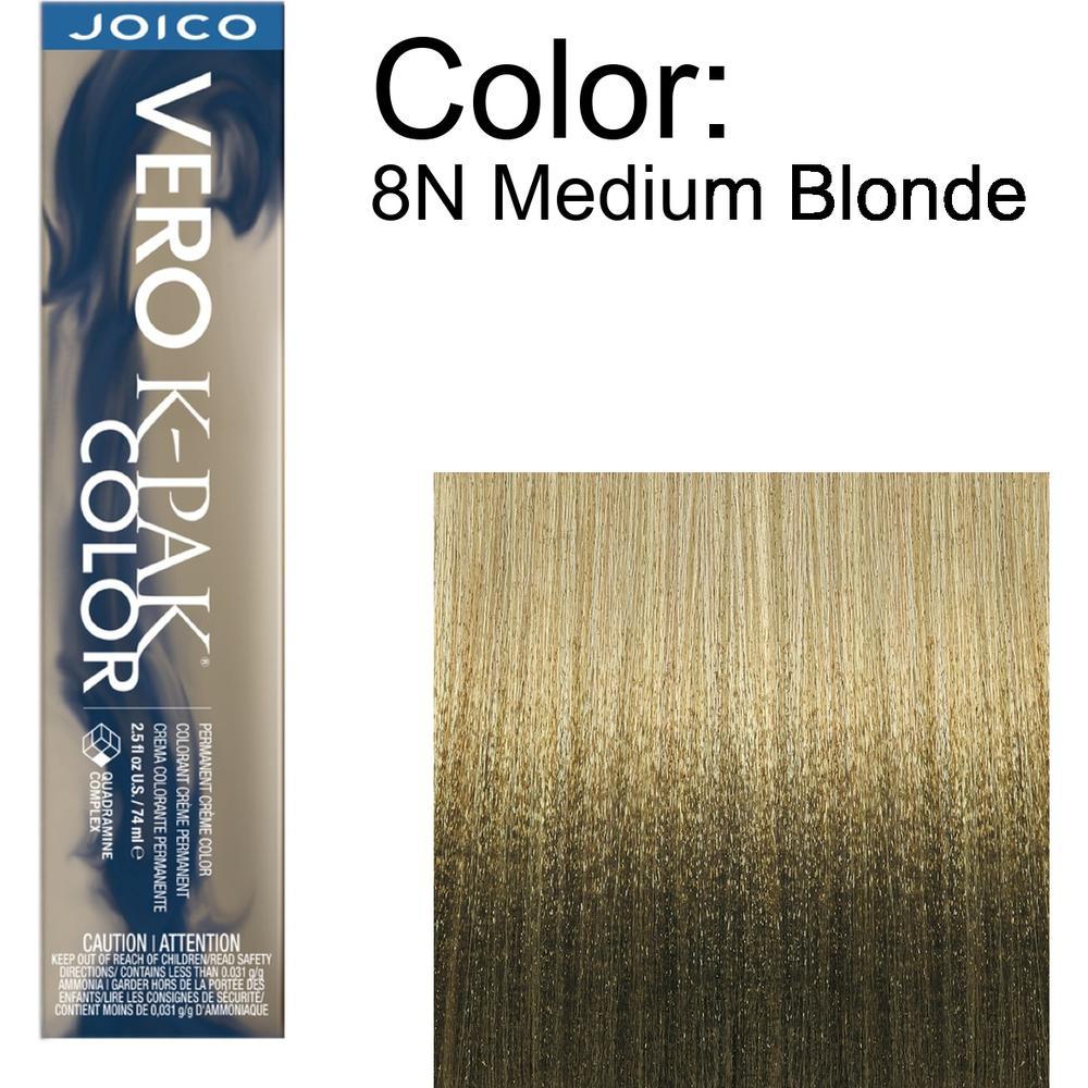 Joico Vero K-PAK Permanent Creme Color - 8N Medium Blonde / 2.5 oz.