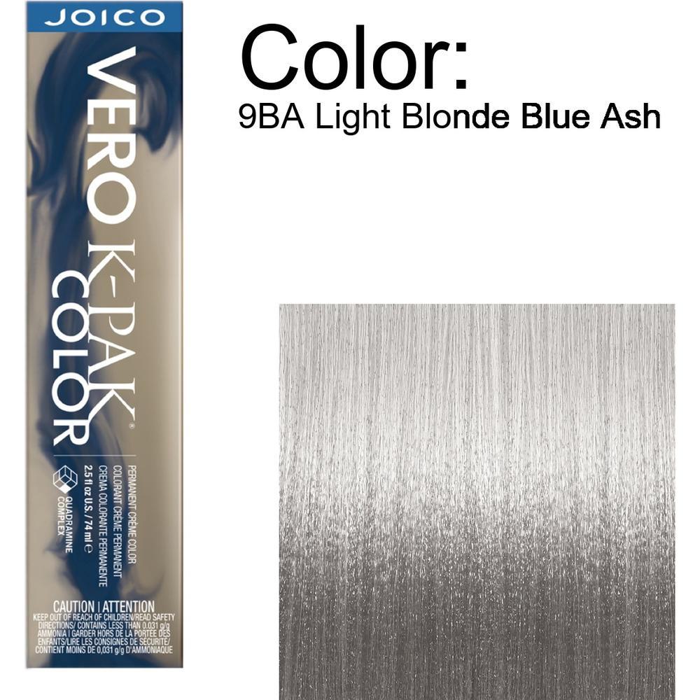 Joico Vero K-PAK Permanent Creme Color - 9BA Light Blonde Blue Ash / 2.5 oz.