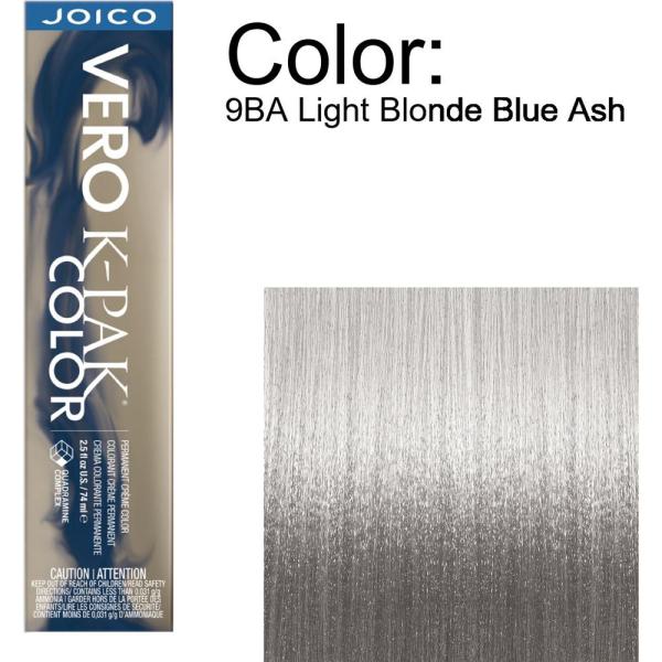 Joico Vero K-PAK Permanent Creme Color - 9BA Light Blonde Blue Ash / 2.5 oz.