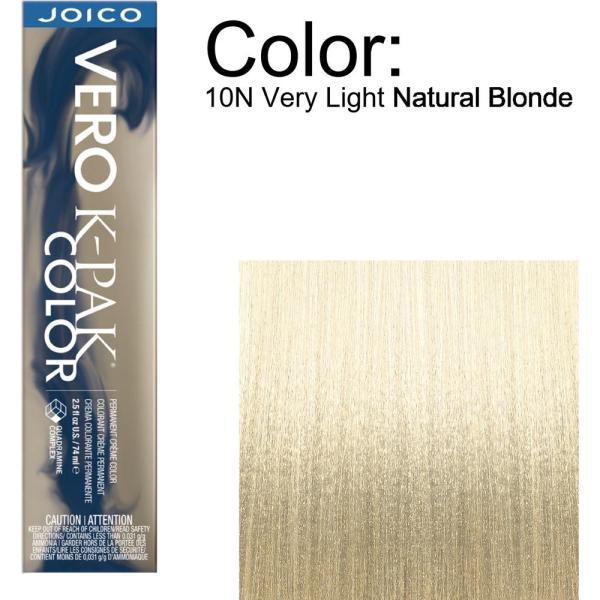 Joico Vero K-PAK Permanent Creme Color - 10N Very Light Natural Blonde / 2.5 oz.