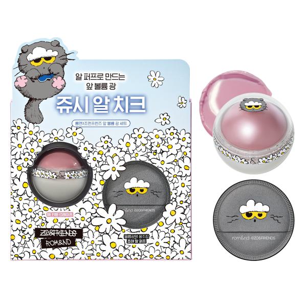 rom&nd X ZO&FRIENDS JUICY ROLL CHEEK & PUFF SET